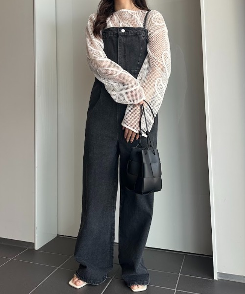 RANAN（ラナン） サロペット オーバーオール 2WAYデニムベアサロペット