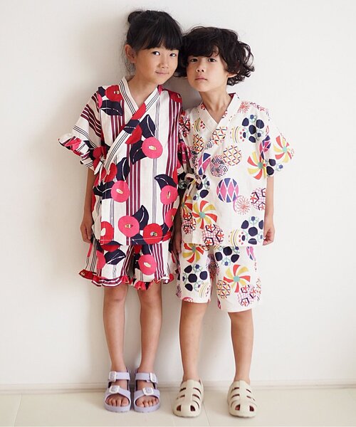 BREEZE（ブリーズ） 浴衣 「すっぽり着られる」フリル甚平_ジュニア
