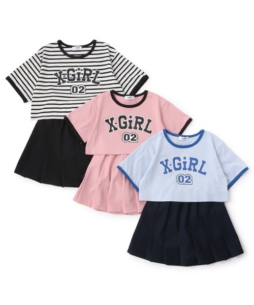 X-girl Stages（エックスガールステージス） セットアップ ショート丈