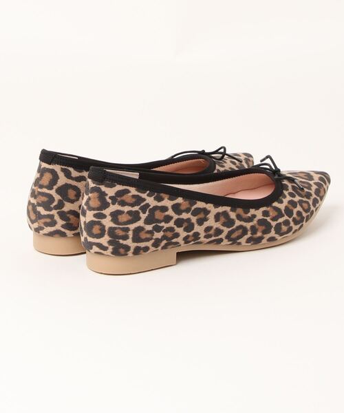 バレエシューズ パンプス 大人気レオパード柄 ポインテッドトゥバレエ