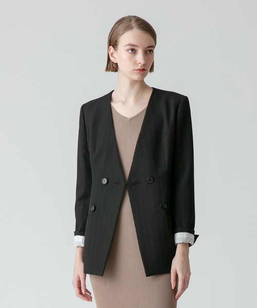 allureville（アルアバイル） ジャケット ノーカラージャケット ピン