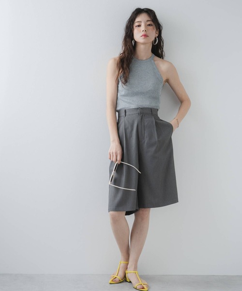 bohmal（ボマール） キャミソール ホルターネックラメタンク