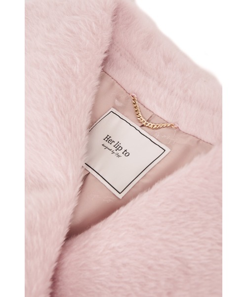 Her lip to ダウンコート ダウンジャケット Double Breasted Shaggy