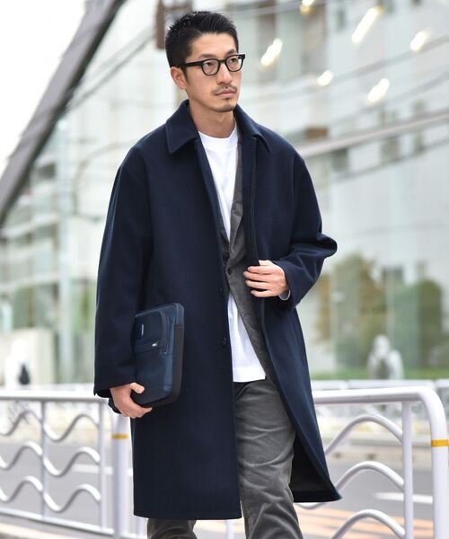 SHIPS（シップス） ステンカラーコート SMALL ネイビー メンズ