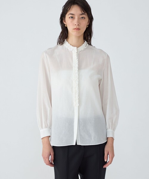 TOMORROWLAND collection ブラウス シャツ コットンシルクオーガンジー