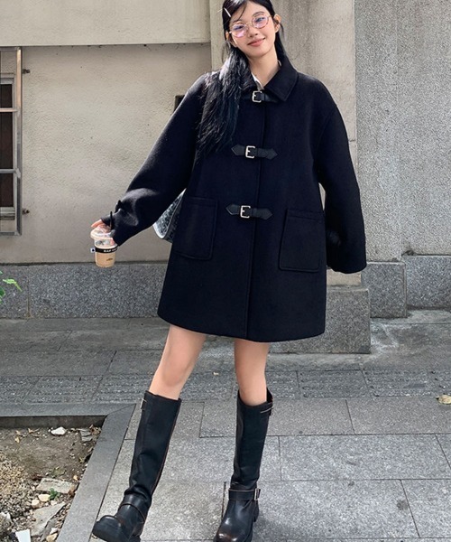 AsRiRe ダッフルコート コート ミディ丈ウール レディース : ZOZOTOWN