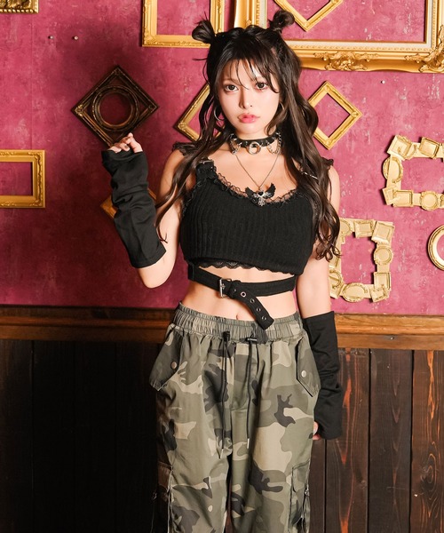 Diable baiser（ディアブルベーゼ） キャミソール リブレースビスチェ