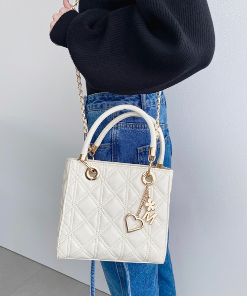 moment+ ショルダーバッグ バッグ オリジナルチャーム付き2WAY