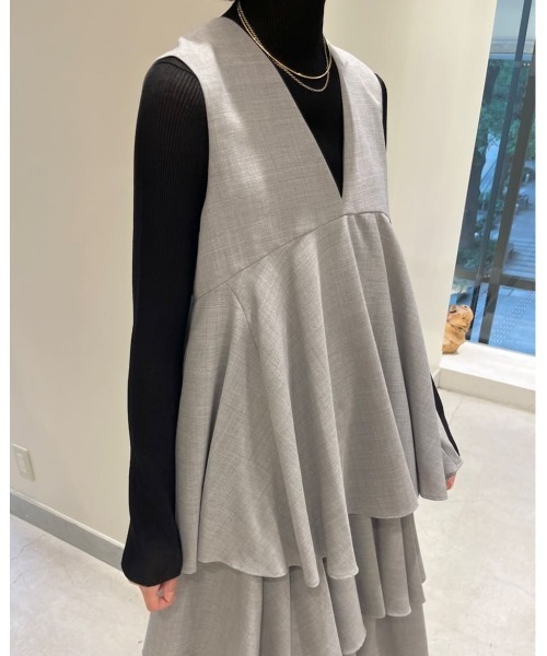 LE PHIL（ル フィル） ブラウス シャツ ドライウールジレブラウス