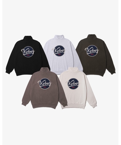 KEBOZ（ケボズ） トレーナー スウェット BB LOGO HALF ZIP SWEAT