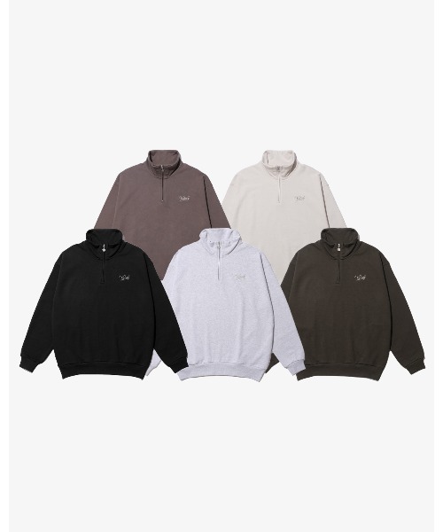 KEBOZ（ケボズ） トレーナー スウェット BB LOGO HALF ZIP SWEAT