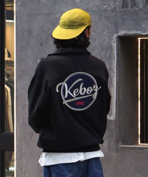 KEBOZ（ケボズ） トレーナー スウェット BB LOGO HALF ZIP SWEAT