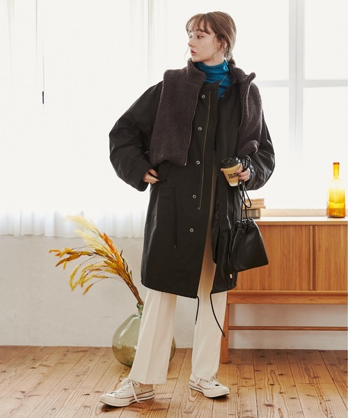 ANGIE モッズコート FREE カーキ レディース : ZOZOTOWN Yahoo!店