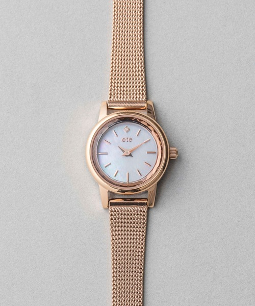 ete（エテ） 腕時計 ソーラーウォッチ メッシュベルト レディース