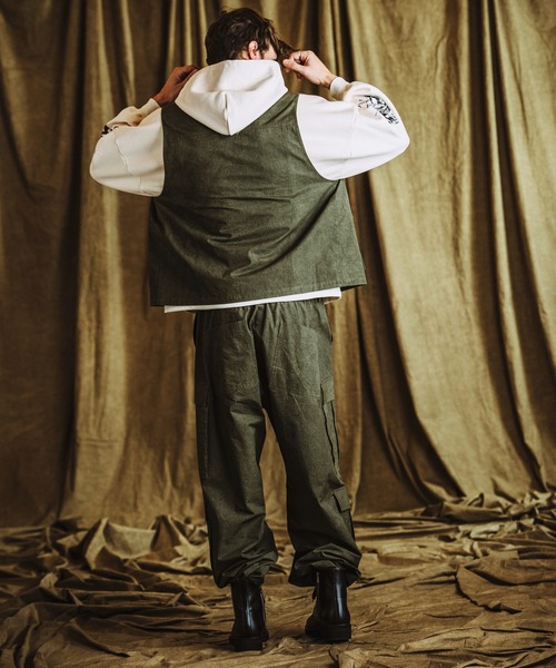 NO ID.（ノーアイディー） ベスト ジレ 「NO ID.」Stand Collar