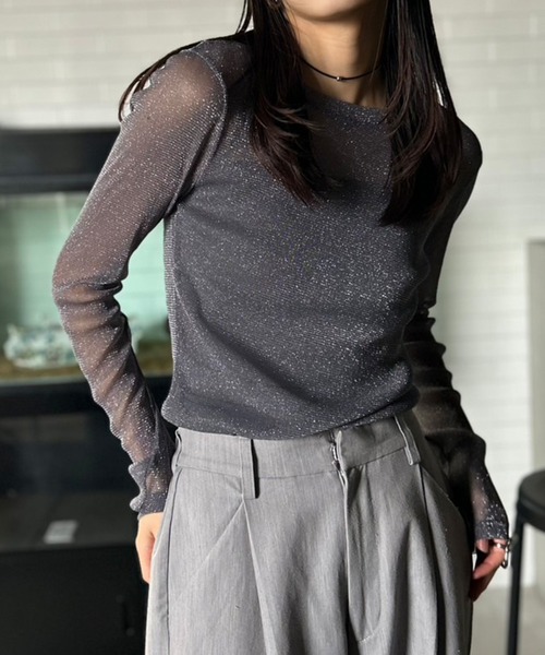 Kotoe（コトエ） tシャツ 「全8色」 ラメシアートップス クルーネック