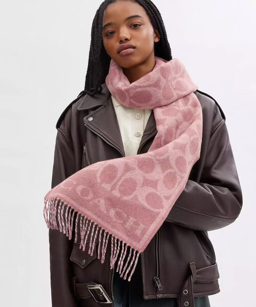 COACH（コーチ） マフラー ストール リバーシブル シグネチャー