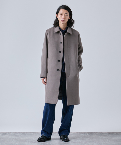 B.C STOCK（ベーセーストック） ステンカラーコート コート ウール