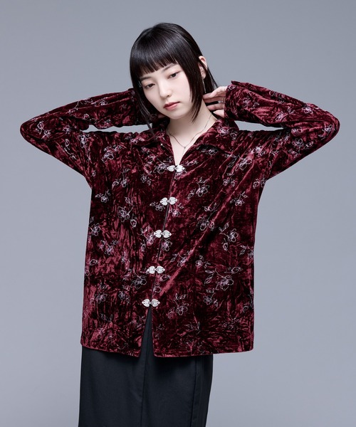 Ellno de Mavie（エルノデメヴィ） ブラウス シャツ チャイナメタル