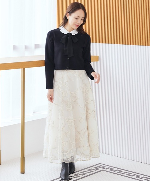 CELFORD（セルフォード） カーディガン デタッチャブルレースカラー