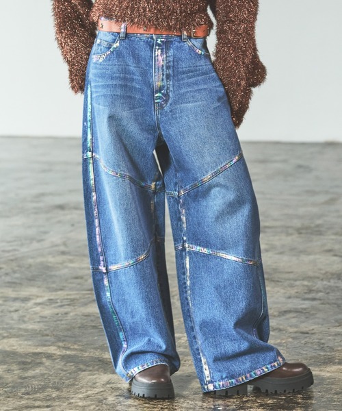 PAGEBOY（ページボーイ） ジーンズ デニム デニムパンツ ハクプリント