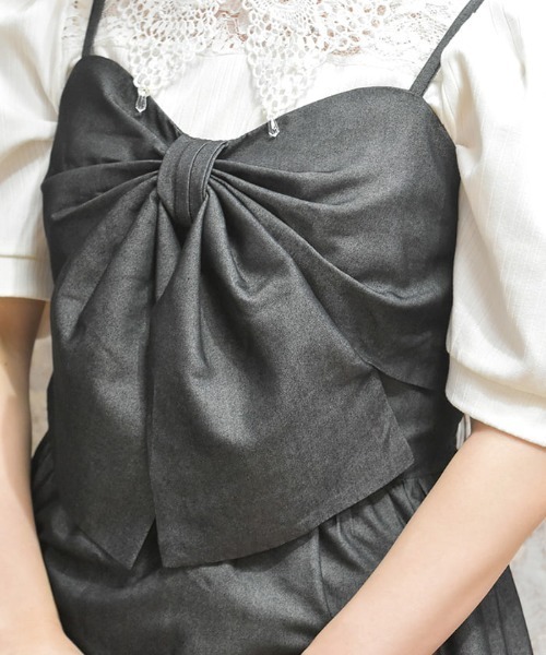 axes femme（アクシーズ ファム） ワンピース ビッグリボンティアード