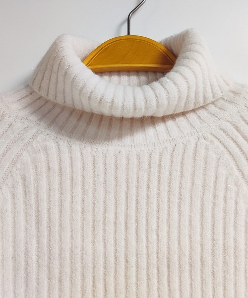 ニット セーター 厚手リブ編みハイネックニット レディース : ZOZOTOWN