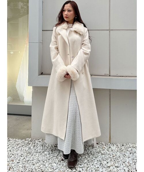 MERCURYDUO（マーキュリーデュオ） コート アウター ファー付ウール
