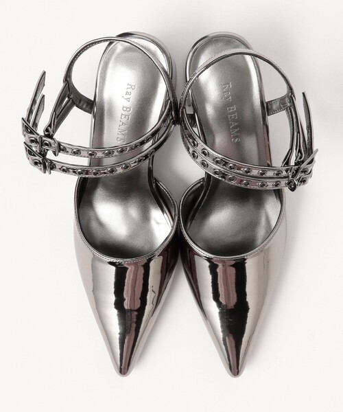 Ray BEAMS（レイ ビームス） パンプス ダブル ベルト ヒール パンプス