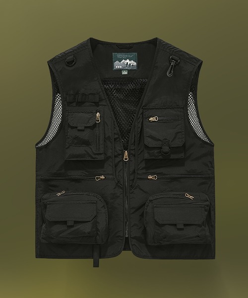 CALIFORNIA OUTFITTERS ベスト ジレ 9D7 マルチポケット