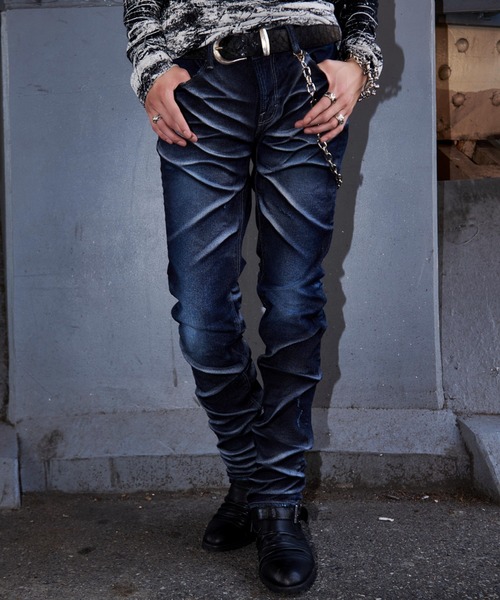 FUGA ジーンズ 「FUGA/フーガ」立体加工デニムパンツ メンズ