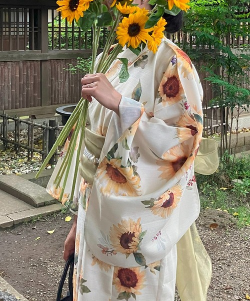 AS KNOW AS（アズノゥアズ） 浴衣 花柄2wayセパレート浴衣 3点セット