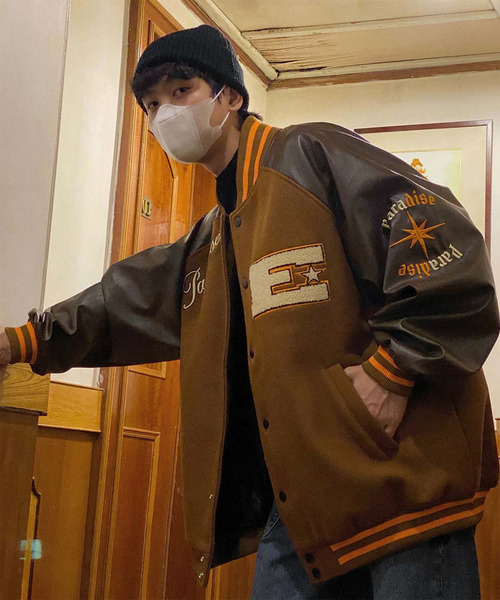 DEVICE（デバイス） スタジャン ブラウンベース ビッグロゴ スタジャン