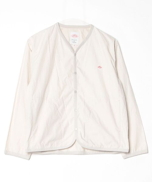 Danton（ダントン） ワンポイントノーカラージャケット 36 ベージュ