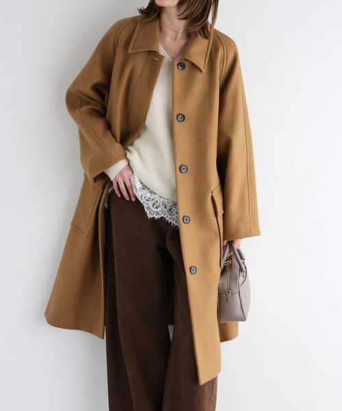 BABYLONE（バビロン） ステンカラーコート コート ダブルメルトン