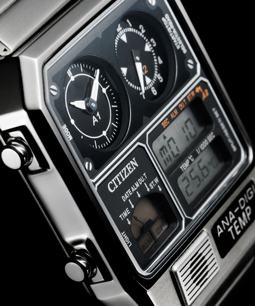 RECORD LABEL 腕時計 レコードレーベル ANA-DIGI TEMP アナデジテンプ