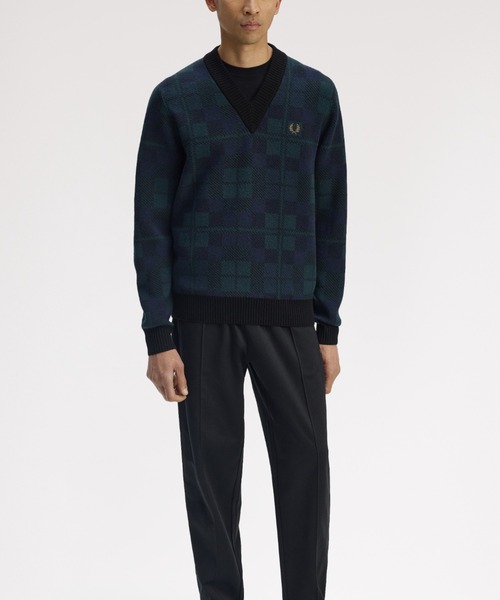 FRED PERRY（フレッドペリー） セーター ニット Black Watch Tartan