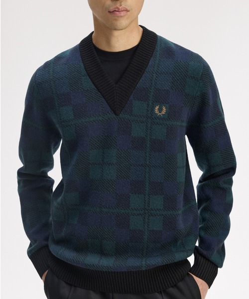 FRED PERRY（フレッドペリー） セーター ニット Black Watch Tartan