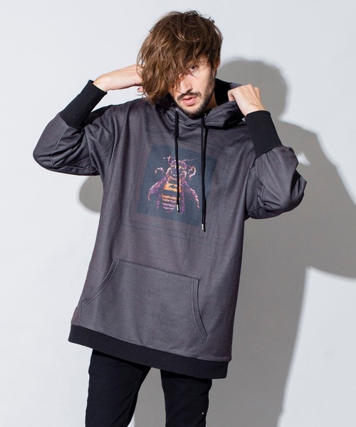 NO ID.（ノーアイディー） パーカー 「NO ID.」Mosaic Print Big Parka