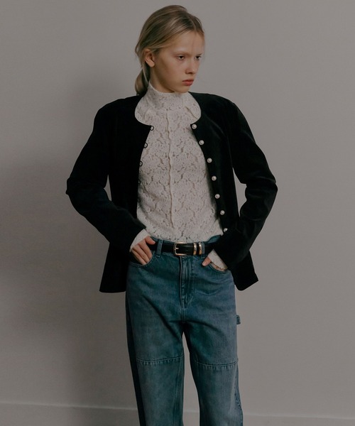 LE CIEL BLEU（ルシェルブルー） tシャツ ハイネックストレットレース