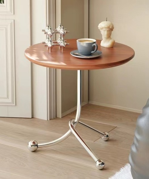 ウッドラウンドサイドテーブル【monoroom町田】 ウッドラウンドサイド