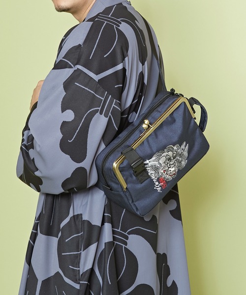 カヤ ウエストポーチ ウエストバッグ 「カヤ」刺しジャンがま口ボディ