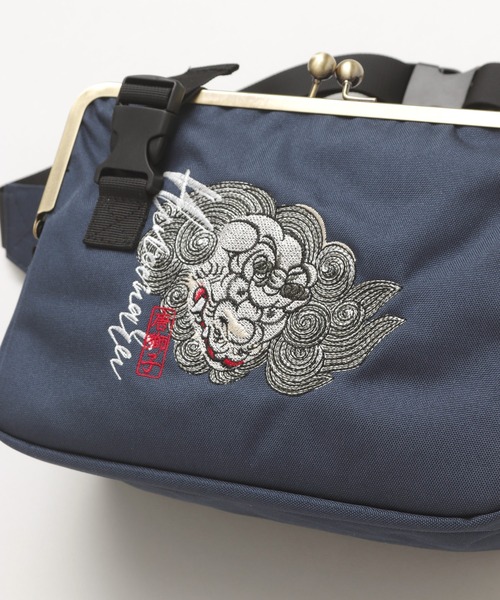 カヤ ウエストポーチ ウエストバッグ 「カヤ」刺しジャンがま口ボディ