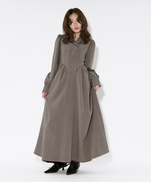 Ezick ワンピース 2way code neck トレンチデザインワンピース