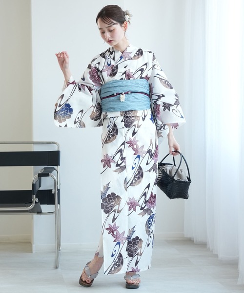 utatane 浴衣 ひとりで着れる！かんたん二部式浴衣セット 国内染色