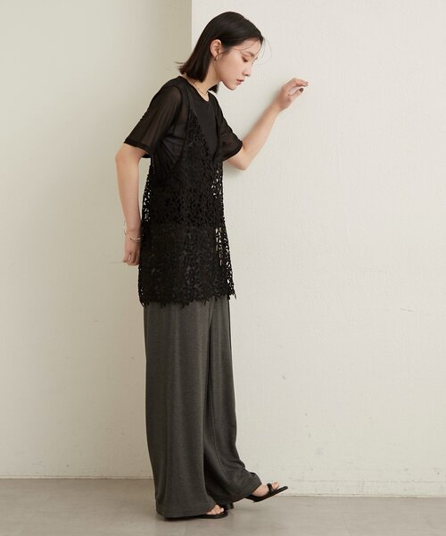 Omekashi（オメカシ） キャミソール レースオーバーキャミソール