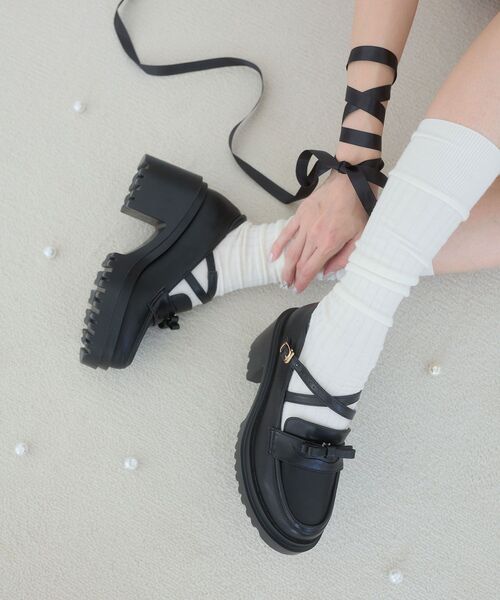 MAJESTIC LEGON（マジェスティックレゴン） ローファー 取り外しリボン