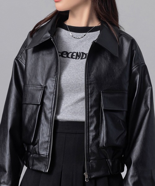 DAY CLOSET レザージャケット ライダース レディース 長袖キレカジ