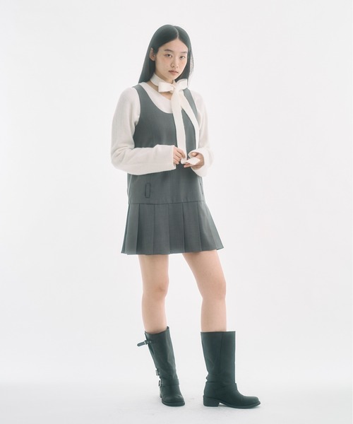 FEKETE（フェケテ） ワンピース low waist mini pleats dress / ロー