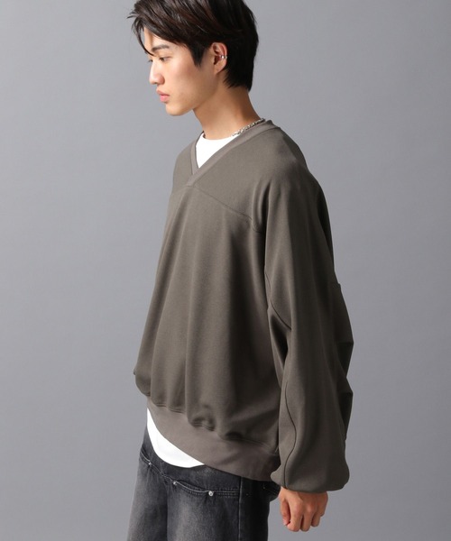 LAKOLE（ラコレ） トレーナー スウェット ドルマンVネックプルオーバー